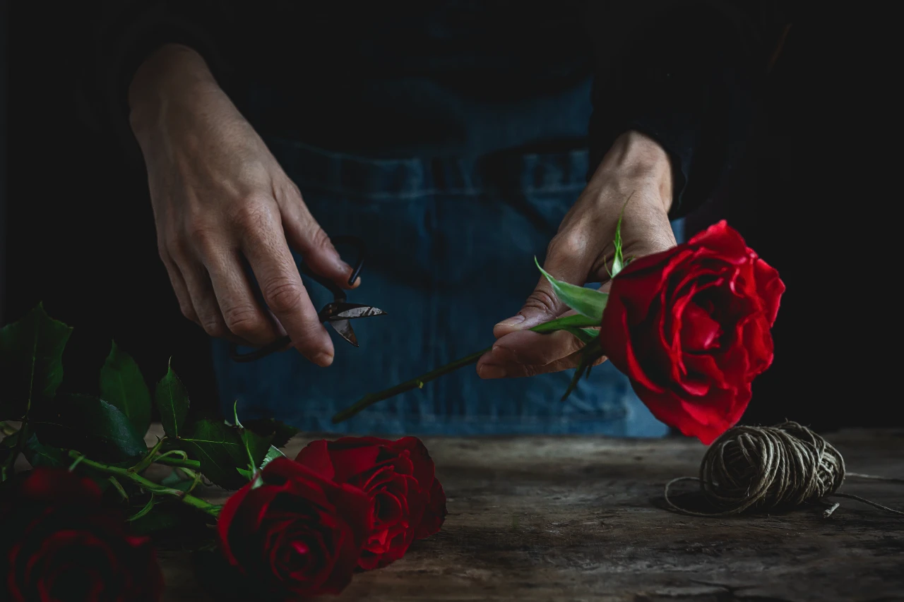 bouquet of red roses